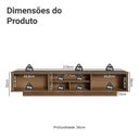 Ver imagem 3 de Rack Suspenso para Tv até 80 Polegadas 218 Cm 2 Portas Rustic/verde Vik Madesa