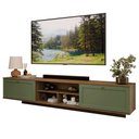 Ver imagem 2 de Rack Suspenso para Tv até 80 Polegadas 218 Cm 2 Portas Rustic/verde Vik Madesa