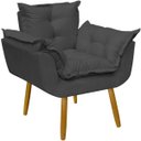 Ver imagem 2 de Kit 2 Poltronas Decorativa e Puff para Sala Recepção Manicure Consultório Quarto Alice Suede