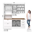 Ver imagem 4 de Cozinha Modulada Americana 3 Peças com Torre Quente 2 Fornos Branco/nature - Móveis Henn