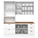 Ver imagem 3 de Cozinha Modulada Americana 3 Peças com Torre Quente 2 Fornos Branco/nature - Móveis Henn