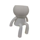 Ver imagem 1 de Vaso Sentado 13 cm Suculentas Robert Plant Decoração Decorativo Branco