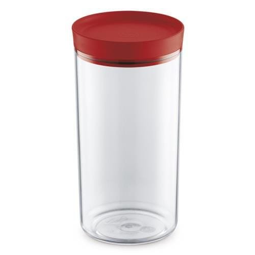 Pote Mantimentos 1,9L Transparente com Tampa Vermelho - 1