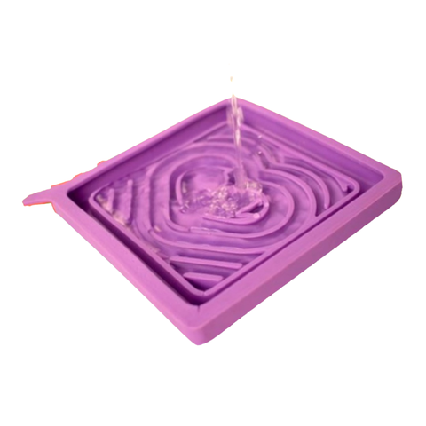 Comedouro Interativo Lento C/ Ventosa Cães E Gatos Educativo - Cor Lilás