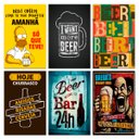 Ver imagem 1 de Kit Placas Quadros Decoratios Frases Bebidas 6 pçs 20x13 cm