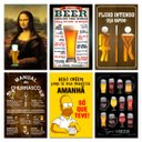 Ver imagem 1 de Kit Placas Quadros Decorativos Cerveja Frase 6 pçs 20x13 cm