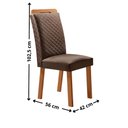 Ver imagem 3 de Mesa de Jantar Carolina 180cm Tampo MDF Vidro Canto Copo com 6 Cadeiras Lorena