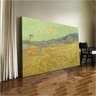Quadro Decorativo Van Gogh Campos De Trigo Com Ceifeiro:60x40 cm/DOURADA - 1