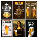 Ver imagem 1 de Kit Placas Quadros Decorativos Frases Cerveja 6 pçs 20x30 cm