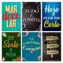 Ver imagem 1 de Kit 6 Placas Decorativas Frases Motivacionais Mdf 20x30 Cm