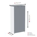 Ver imagem 4 de Armário Alto para Escritório 2 Portas com Chave 159,6cm P25 Pandin Branco/Grafito