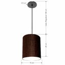 Ver imagem 2 de Lustre Luminária Pendente Vivare Free Lux Pe-4104pr Cúpula em Tecido 15x25cm