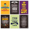 Kit 6 Placas Decorativas Frases Motivacional 20x30 cm Mdf - 1