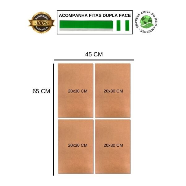 Kit Placas Manual Churrasco Frases Mdf 4 pçs 20x30 cm - 2