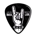 Ver imagem 1 de Placa Decorativa Música Palheta Rock Recorte 20x30 Cm