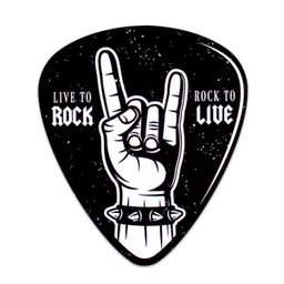 Placa Decorativa Música Palheta Rock Recorte 20x30 Cm - 1