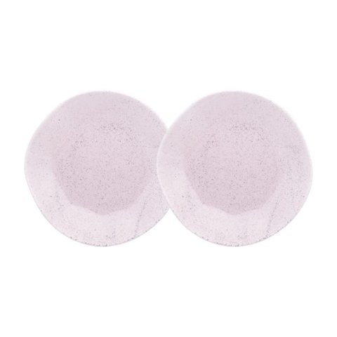 Kit 2 Pratos Fundos 22,5cm Pink Porcelana Oxford