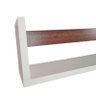Prateleira Para Livros 70cm Branco Trava Imbuia - 3