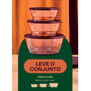Ver imagem 1 de Tupperware Kit Linha Clear Merlot - 3 Peças Tupperware Kit Linha Clear Merlot - 3 Peças