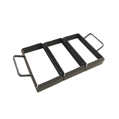 Forma Aço para 3 Bloquetes Paver 20x4cm Desforma Imediata