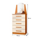 Ver imagem 4 de Cômoda Quarto Veneza com 5 Gavetas e Espelho Cinamomo/off White