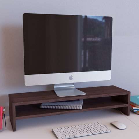 Suporte para Tela de PC Monitores de Mesa Notebook Elevado Organização para Home Office 70cm - Canel