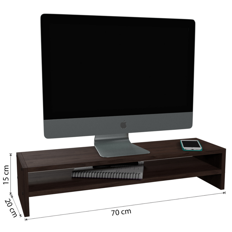 Suporte para Tela de PC Monitores de Mesa Notebook Elevado Organização para Home Office 70cm - Canel - 3