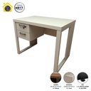 Ver imagem 3 de Escrivaninha Industrial com 2 Gavetas e Pés em Metal 90cm Cor:cinza Claro