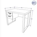 Ver imagem 5 de Escrivaninha Industrial com 2 Gavetas e Pés em Metal 90cm Cor:cinza Claro