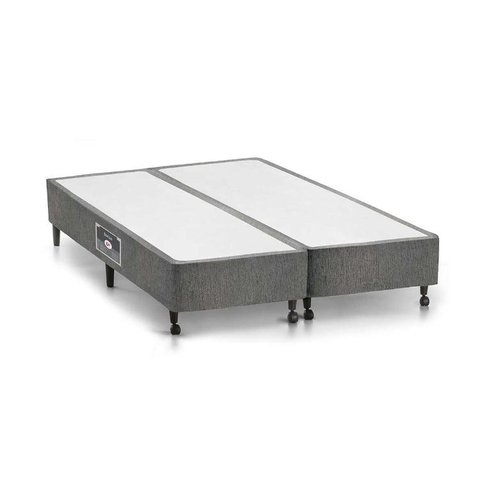 Cama Box Base Queen Lux Chenille Gray (158x198x23) - Castor