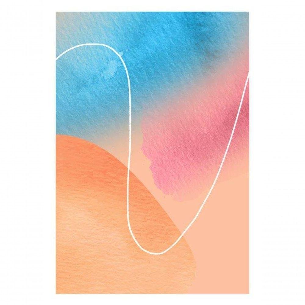 Kit com 3 Quadros Arte Abstrata em Lona Tamanho:60x90cm - 3
