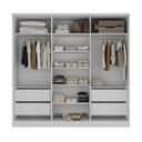 Ver imagem 4 de Guarda Roupa Casal 2,40m 6 Portas C/ Reflecta e Led 100% Mdf Cor:branco