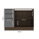 Ver imagem 4 de Balcão 120cm 2 Portas 3 Gavetas com Divisor de Talheres Cozinha sem Tampo Lisboa