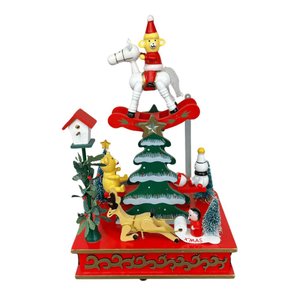 Enfeite Natal Arvore Musical Cavalinho a Corda