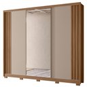 Ver imagem 1 de Guarda Roupa Casal Arizona Espelho 3 Portas de Correr Carvalho Fendi Moval