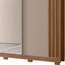 Ver imagem 5 de Guarda Roupa Casal Arizona Espelho 3 Portas de Correr Carvalho Fendi Moval