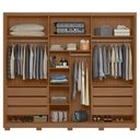 Ver imagem 4 de Guarda Roupa Casal Arizona Espelho 3 Portas de Correr Carvalho Fendi Moval