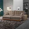 Sofá Retrátil e Reclinável 250cm Dvitrine Canada D28 com Tecido Veludo - Avelã - 2
