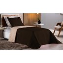 Ver imagem 3 de Colcha Cobre Leito Cama de Solteiro 2 pç Dupla Face Duas Cores Acolchoado Microfibra:Marrom e Avelã 