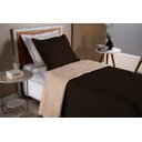 Ver imagem 2 de Colcha Cobre Leito Cama de Solteiro 2 pç Dupla Face Duas Cores Acolchoado Microfibra:Marrom e Avelã 