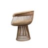 Poltrona Cadeira Platner Pu Cor Areia 74X75X56CM - 2