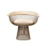 Poltrona Cadeira Platner Pu Cor Areia 74X75X56CM - 1