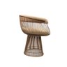 Poltrona Cadeira Platner Pu Cor Areia 74X75X56CM - 4