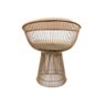 Poltrona Cadeira Platner Pu Cor Areia 74X75X56CM - 3