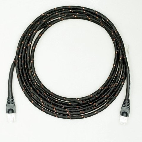 Cabo de Rede Cat5e Revestido Tecido Preto/cobre Copperlan 15 Metros