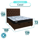 Ver imagem 3 de Kit Cama Box Bau + Cabeceira + Colchão Casal Molas Ensacadas - Life Gold - Paropas