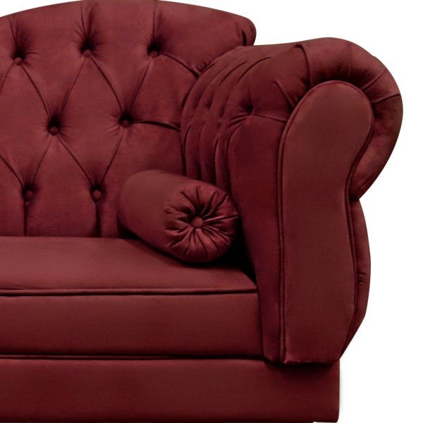 Diva Cancun 1,60 Lado Esquerdo Suede Bordo - 2