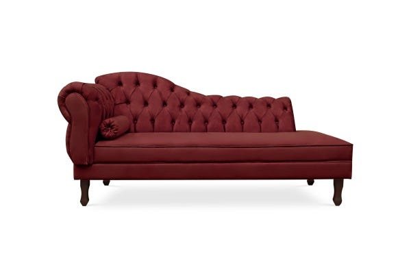 Diva Cancun 1,60 Lado Esquerdo Suede Bordo - 1