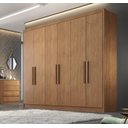 Ver imagem 2 de Guarda Roupa Casal 100% Mdf 6 Portas 8 Gavetas - Linea-cumaru - Móveis Novo Horizonte