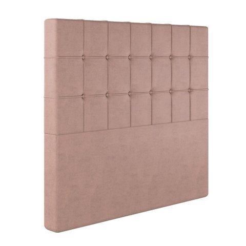 Cabeceira Casal Lotus em Veludo com Sapata Rose Sonhar